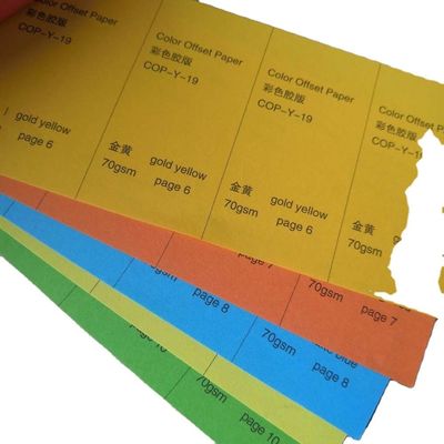 Carta di tracciamento 55-150 gm Carta offset senza legno di colore rosso/giallo/verde/rosa