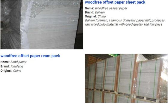 68/78/98/118gsm Carta offset senza legno di colore crema per la scrittura e lo schizzo