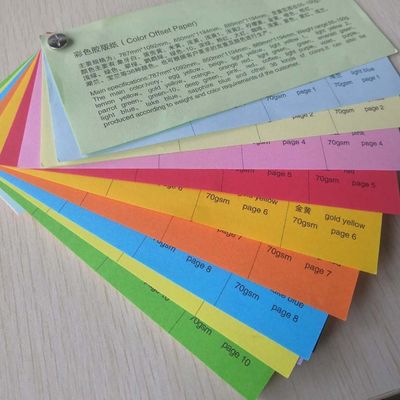 Carta di tracciamento 55-150 gm Carta offset senza legno di colore rosso/giallo/verde/rosa