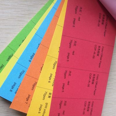 Carta di tracciamento 55-150 gm Carta offset senza legno di colore rosso/giallo/verde/rosa