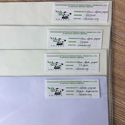 Carta offset senza legno per notebook 98%-110% luminosità chimica industriale
