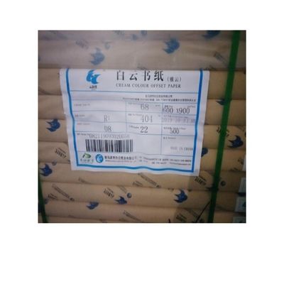 Stampa offset Carta senza legno di legno compatibile con la crema Prodotta con pasta di legno del mulino Baiyun