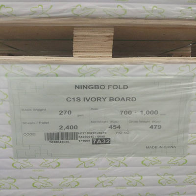 Tavola d'avorio rivestita Ningbo Fold C1S 190-400gm per stampa laser professionale